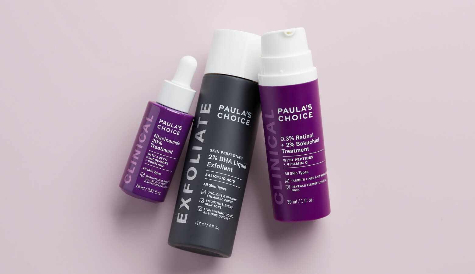 cosmetice cu retinol, niacinamide, acid salicilic